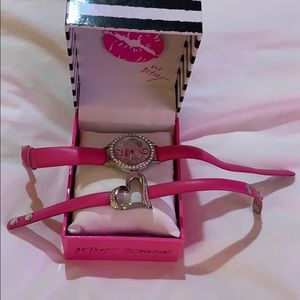 Betsey Johnson Watch & Bracelet Set